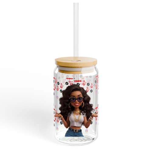 Monetized Bestie Sipper Glass